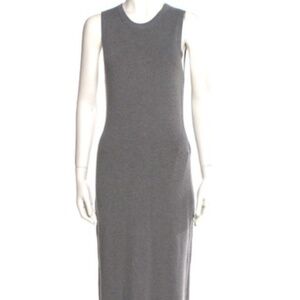 JENNI KAYNE Cotton Cashmere Sleeveless Sweater Dress, Heather Grey, L